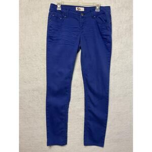 SO Jeans Womens Juniors 11 Cobalt Blue Skinny Stretch 5-Pocket Zip Fly Mid Rise